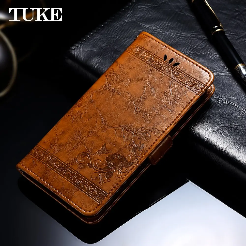 Винтажный Тисненый Цветочный чехол TUKE для Meizu M5c Meilan 5C Роскошный кожаный флип A5 Charm