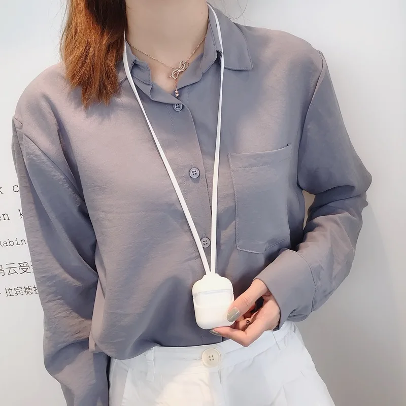 Силиконовый защитный чехол для Airpods 2 Antilost шейный ремешок наручный ремень Apple