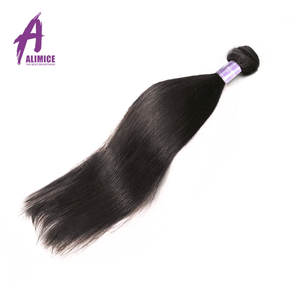 Peruvian Straight Hair Bundles Non-Remy Human Weave Machine Double Weft Alimice Extension Natural Color | Шиньоны и парики