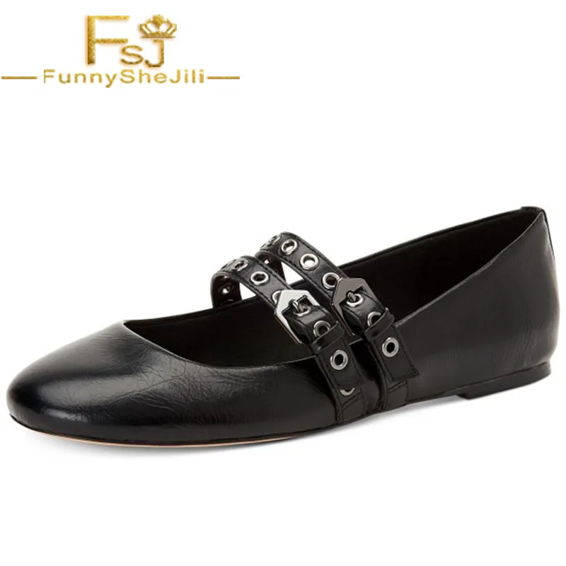 FSJ Black Buckles Mary Janes Comfy Patent Leather Round Toe Ballet Work Dress School Women Flats 2022 Spring Autumn Size 4-16 US
FSJ Black Buckles Mary Janes Comfy Patent Leather Round Toe Ballet Work Dress School Women Flats 2022 Spring Autumn Size 4-16 US