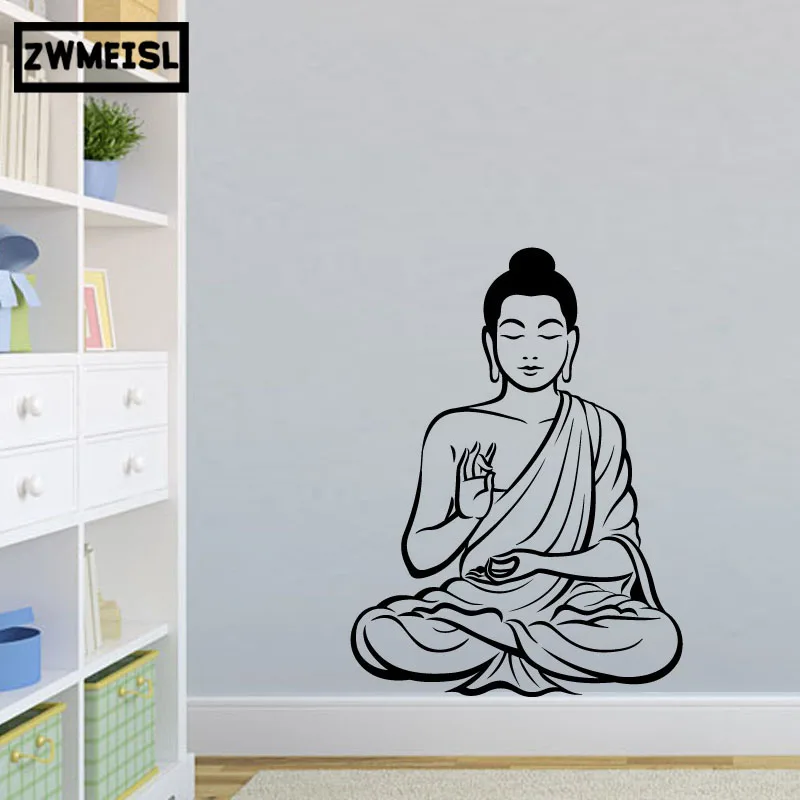 Медитировать Будды Стикеры DIY Съемный росписи Дизайн украшение дома для