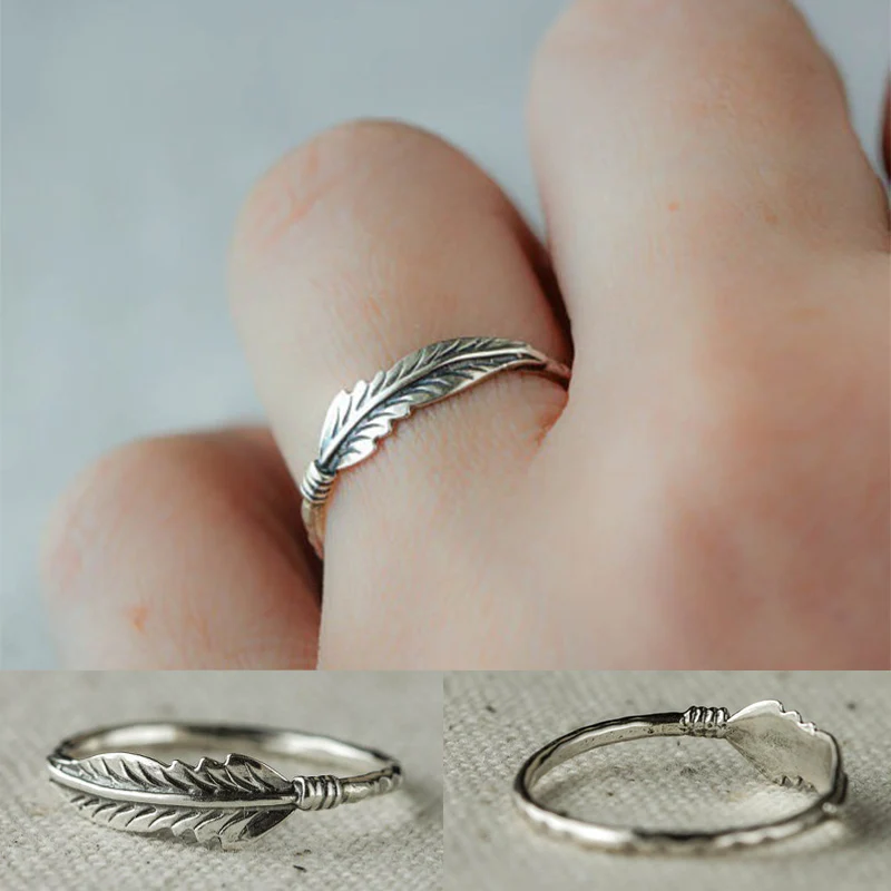 Graceful Distress 1PC High Quality Silver Ring Size 6 7 8 9 10 Valentines Gift Feather Party Exquesite For Lover Best Gifts
Graceful Distress 1PC High Quality Silver Ring Size 6 7 8 9 10 Valentines Gift Feather Party Exquesite For Lover Best Gifts
