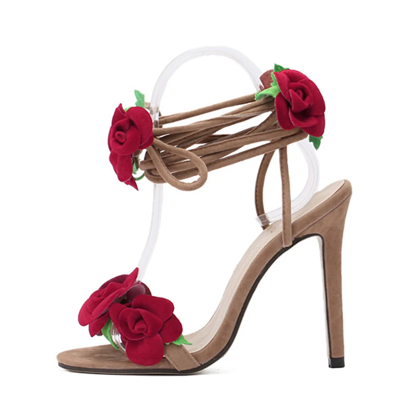 Wholesale Rose Decor High Heel Sandals For Women Female Gladiator Sandals Floral Cross Tied Zapatos Mujer Chaussure Femme Sandal
Wholesale Rose Decor High Heel Sandals For Women Female Gladiator Sandals Floral Cross Tied Zapatos Mujer Chaussure Femme Sandal
