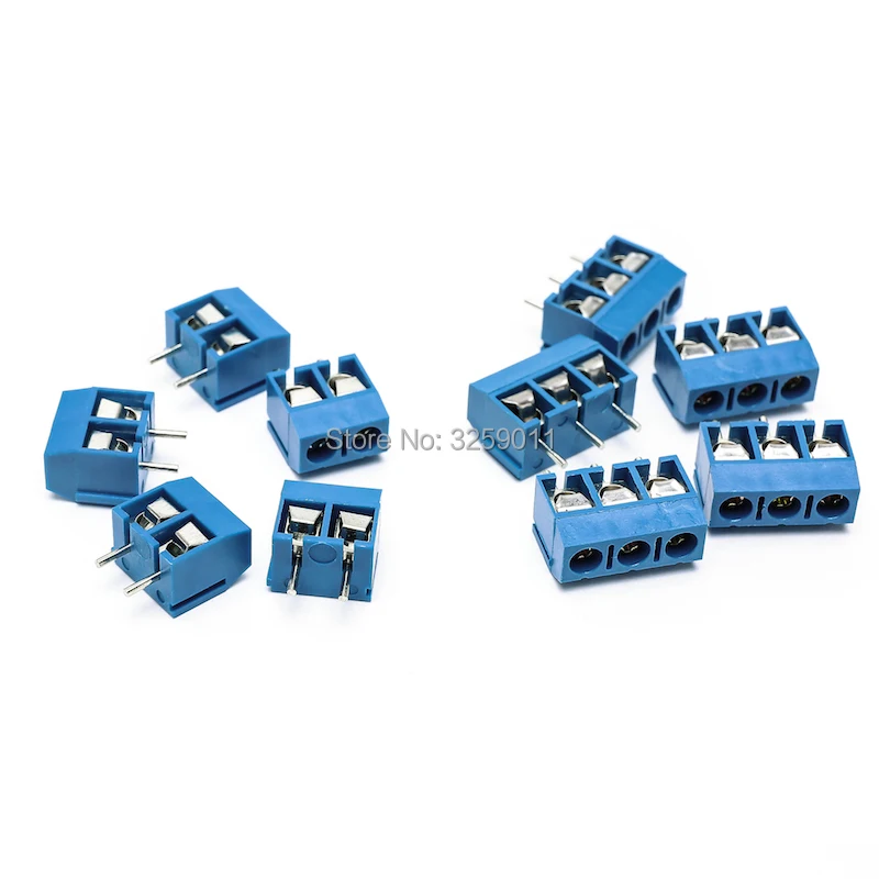 200PCS Small Electrical Connectors KF 301-2P/301-3P Blue Copper Straight Pin PCB Screw Terminal Block Connector Assortment Kit
200PCS Small Electrical Connectors KF 301-2P/301-3P Blue Copper Straight Pin PCB Screw Terminal Block Connector Assortment Kit