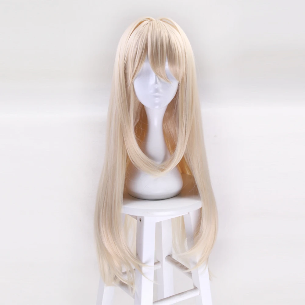 Hight Quality Violet Evergarden Wig Long Wave Blonde Heat Resistant Synthetic Hair Perucas Cosplay Wigs + Wig Cap
Hight Quality Violet Evergarden Wig Long Wave Blonde Heat Resistant Synthetic Hair Perucas Cosplay Wigs + Wig Cap