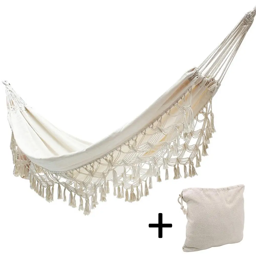 Indoor Outdoor Tassel Hammock Double Beach Swing Home Bohemian Norse Offshore Beach Swimming Pool Home Leisure Occasions
Indoor Outdoor Tassel Hammock Double Beach Swing Home Bohemian Norse Offshore Beach Swimming Pool Home Leisure Occasions