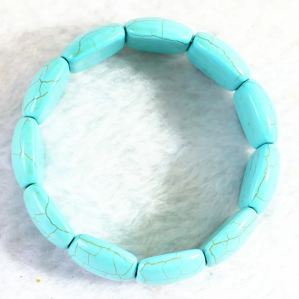 Синий камень Calaite бирюзой 22x18 мм прямоугольник бусины DIY браслеты на запястье для