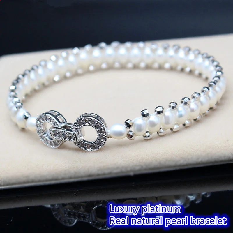 Luxury sterling silver zircon Sterling silver real Natural pearl Preparation of bracelet bracelets for women Free shipping
Luxury sterling silver zircon Sterling silver real Natural pearl Preparation of bracelet bracelets for women Free shipping