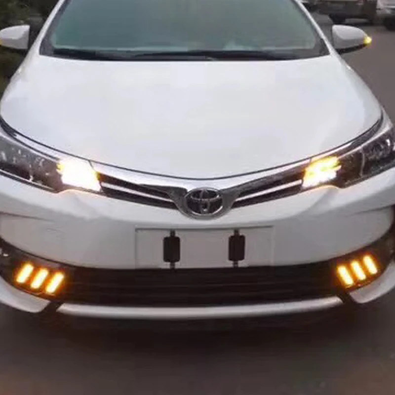 SUNKIA 2Pcs/Set LED Daytime Running Light DRL for Toyota Corolla 2016 2017 2018 with Amber Turn Signal Fog Lamp Hole
SUNKIA 2Pcs/Set LED Daytime Running Light DRL for Toyota Corolla 2016 2017 2018 with Amber Turn Signal Fog Lamp Hole