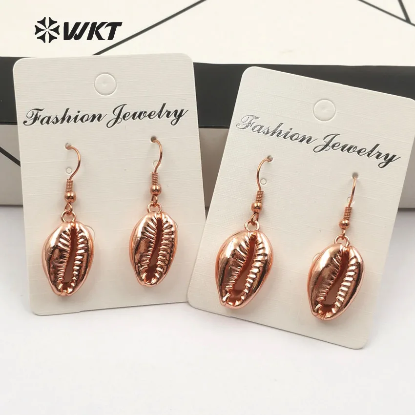 WT-E462 WKT Full Rose Gold Color Cowrie Shell Earring Real Sea Shell Healing Jewelry Women Engagement Usual Earring Jewelry
WT-E462 WKT Full Rose Gold Color Cowrie Shell Earring Real Sea Shell Healing Jewelry Women Engagement Usual Earring Jewelry
