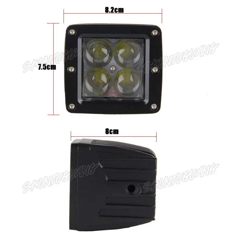 

2PCS 3 Inch LED Light Work Light Auto 12W 4D Projector Spot Lamp Flood Lights for Off road Town Car For Trucks SUV