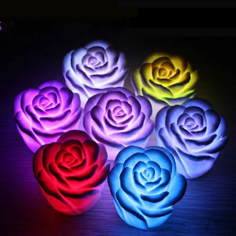 12pcs Romantic Rose Flower Color Changing Led Night Light LED Floating illumination lamp Home Decoration Wedding party supllies
12pcs Romantic Rose Flower Color Changing Led Night Light LED Floating illumination lamp Home Decoration Wedding party supllies
