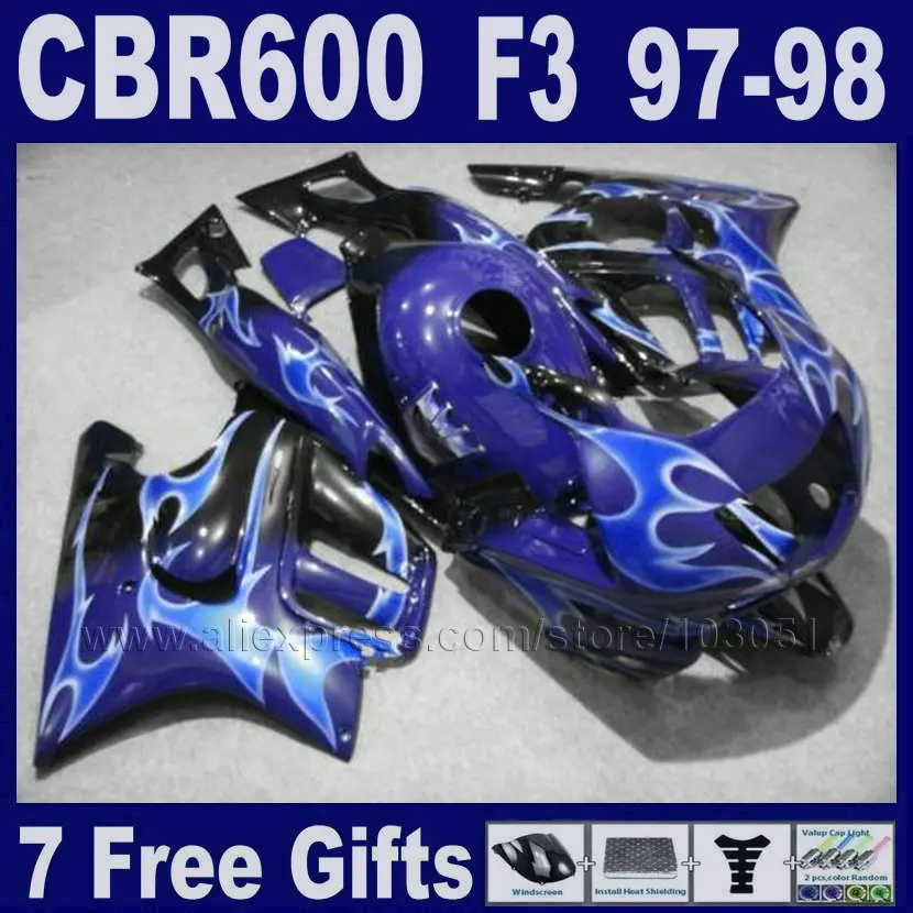 Customize ABS Motorcycle fairings kits for Honda 1998 CBR600 F3 1997 CBR 600 F3 97 98 blue fairing kit+Tank cover
Customize ABS Motorcycle fairings kits for Honda 1998 CBR600 F3 1997 CBR 600 F3 97 98 blue fairing kit+Tank cover