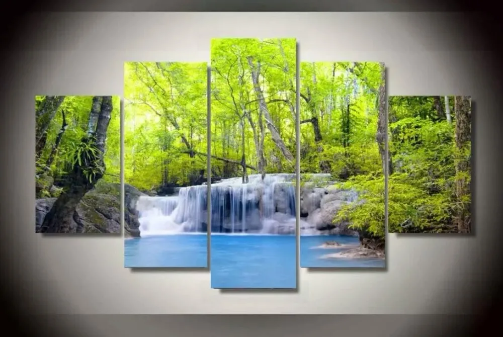5 Panel Waterfall Painting Canvas Wall Art Picture Home Decoration Living Room Canvas Print Painting Large Canvas Art(No Frame)
5 Panel Waterfall Painting Canvas Wall Art Picture Home Decoration Living Room Canvas Print Painting Large Canvas Art(No Frame)