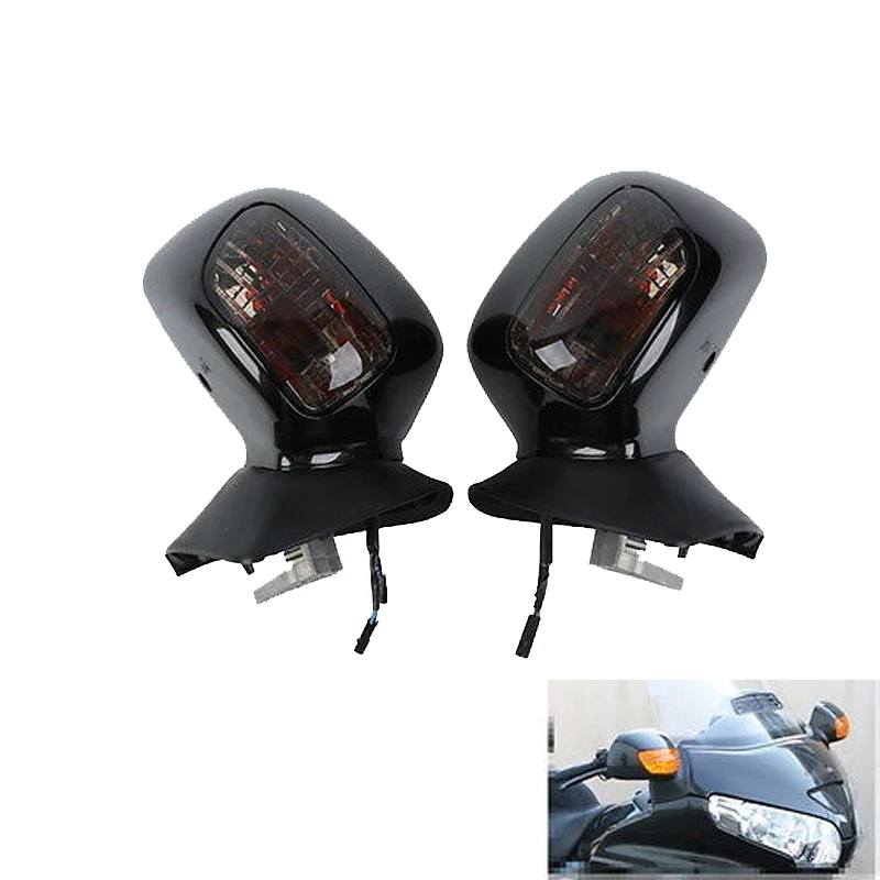 Motorcycle Rear View Mirrors With Smoke Orange Clear Turn Signal Lights For Honda Goldwing GL1800 2001-2012
Motorcycle Rear View Mirrors With Smoke Orange Clear Turn Signal Lights For Honda Goldwing GL1800 2001-2012
