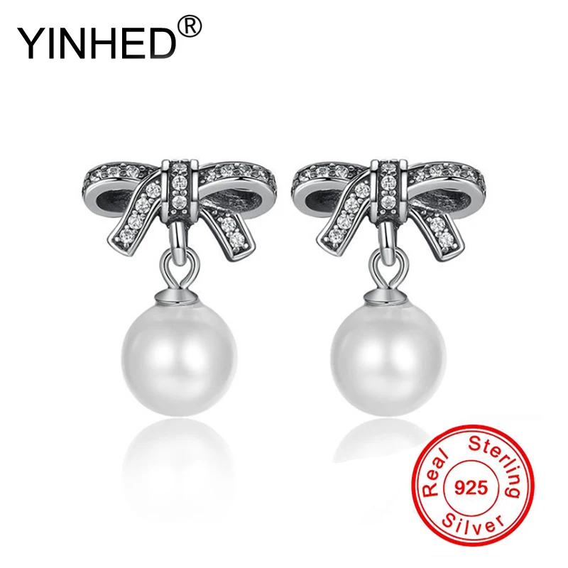 YINHED Fashion Vintage 925 Silver Jewelry Micro CZ Bowknot Pearl Stud Earrings for Women Birthday Gift ZE086
YINHED Fashion Vintage 925 Silver Jewelry Micro CZ Bowknot Pearl Stud Earrings for Women Birthday Gift ZE086