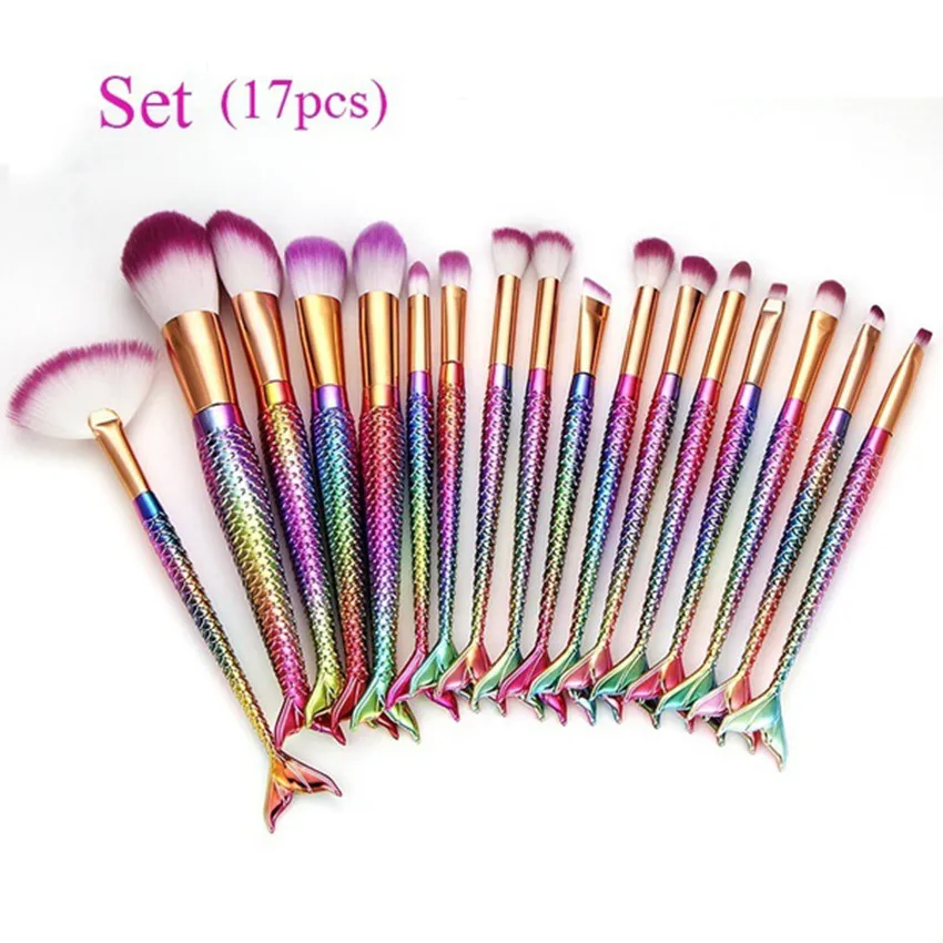 Professional Mermaid Makeup Brushes Set Foundation Powder Eyeshadow Contour Concealer Blush Brush Cosmetic Beauty Tool Kit ja24
Professional Mermaid Makeup Brushes Set Foundation Powder Eyeshadow Contour Concealer Blush Brush Cosmetic Beauty Tool Kit ja24
