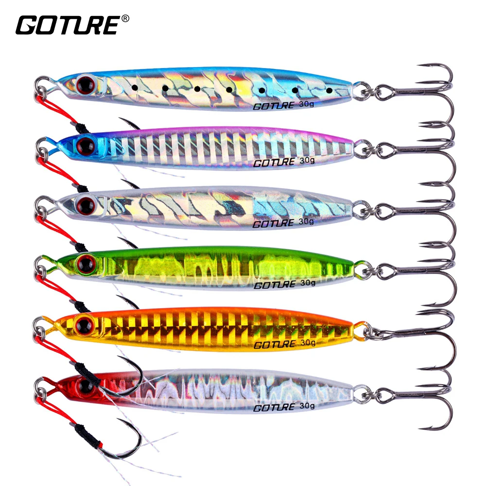 Goture 6 pcs/lot Sea Fishing Lure Slow Pitch Vertical Jigging Lure Metal Spoon Hard Bait 9cm 20g Metal Jig 6 Different Colors
Goture 6 pcs/lot Sea Fishing Lure Slow Pitch Vertical Jigging Lure Metal Spoon Hard Bait 9cm 20g Metal Jig 6 Different Colors