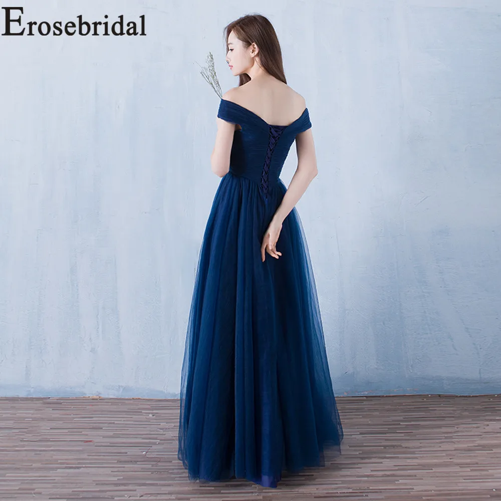 Женское длинное вечернее платье синее со шнуровкой на спине 2019 | Свадьбы и