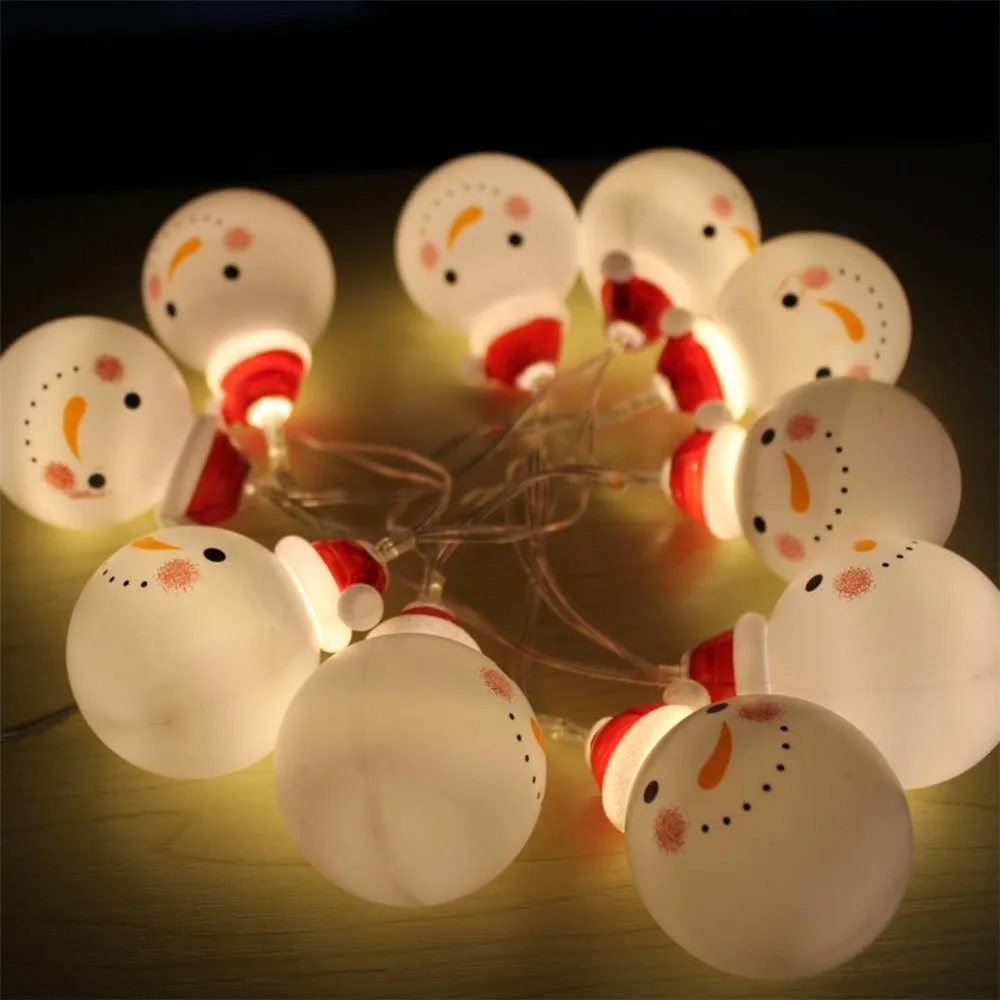 1.5M Festoon Christmas New Year Garland on the Window Snowman Ball 10 LED String Lights for Outside Home Living Room Decoration
1.5M Festoon Christmas New Year Garland on the Window Snowman Ball 10 LED String Lights for Outside Home Living Room Decoration