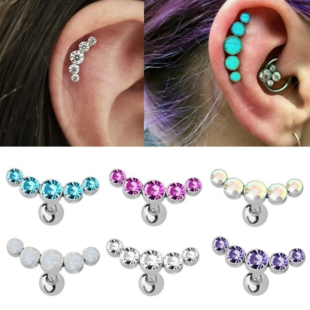 1/2PCS Fashion Cartilage Helix Tragus Crystal Gem Opal Ear Piercing Stud Earrings Stainless Steel Bar Body Jewelry
1/2PCS Fashion Cartilage Helix Tragus Crystal Gem Opal Ear Piercing Stud Earrings Stainless Steel Bar Body Jewelry