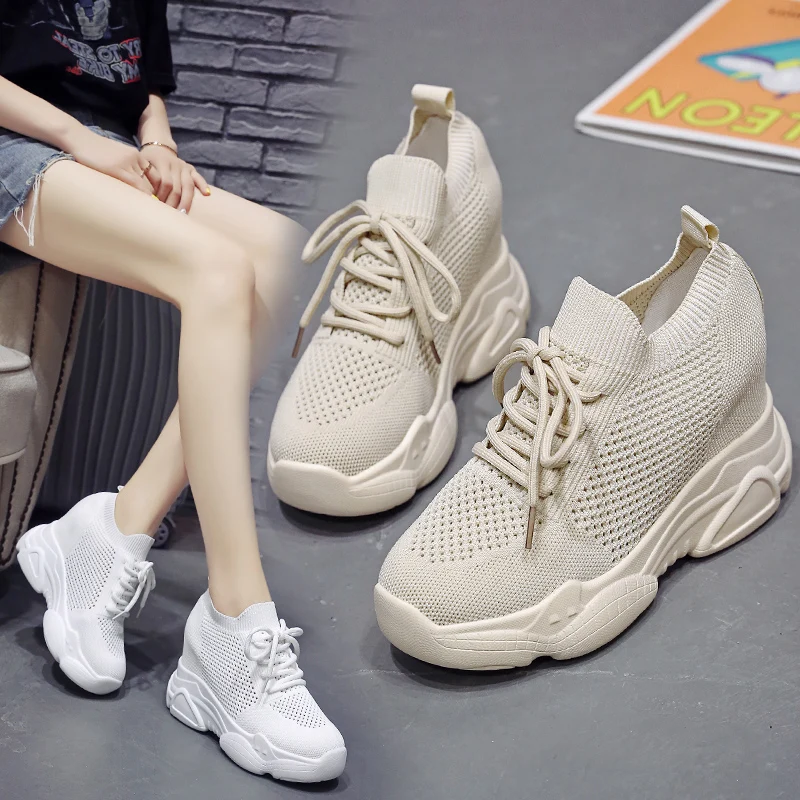 2019 Autumn High Platform High Heels Women Thick Sole Shoes 10CM Heels Wedge Sneakers Breathable Mesh Casual Shoes Woman
2019 Autumn High Platform High Heels Women Thick Sole Shoes 10CM Heels Wedge Sneakers Breathable Mesh Casual Shoes Woman