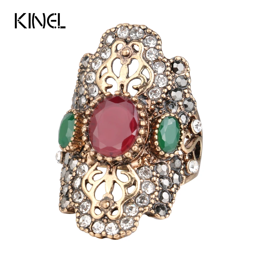 2021 New From India Unique Red Antique Ring Color Ancient Gold Vintage Crystal Rings For Women Party Jewelry
2021 New From India Unique Red Antique Ring Color Ancient Gold Vintage Crystal Rings For Women Party Jewelry