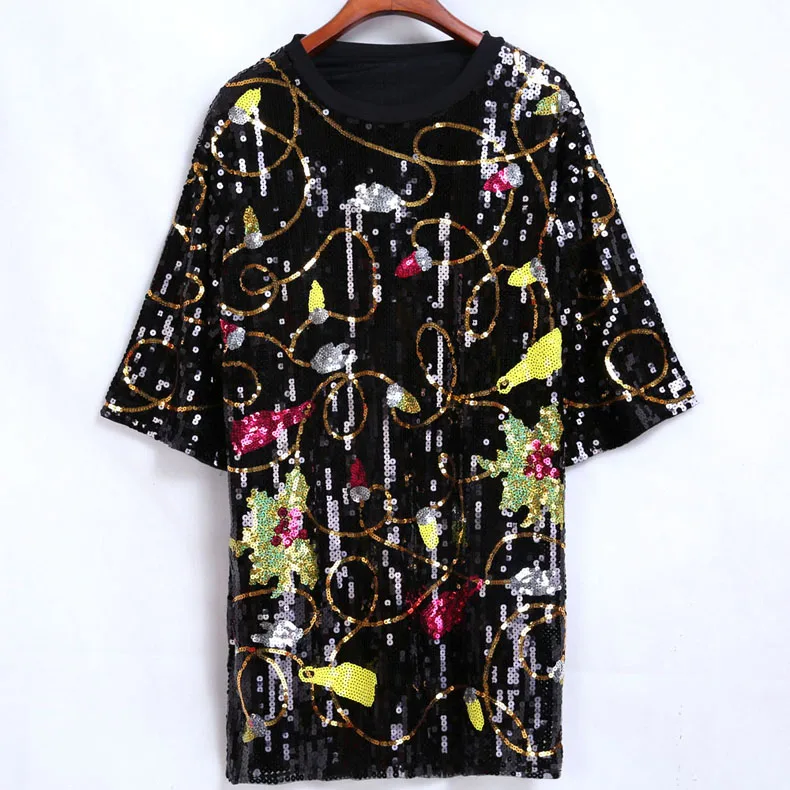 Fashion women's bling bling T shirts New 2019 summer sequins loose Tee Shirts Women Tops Tee A118
Fashion women's bling bling T shirts New 2019 summer sequins loose Tee Shirts Women Tops Tee A118