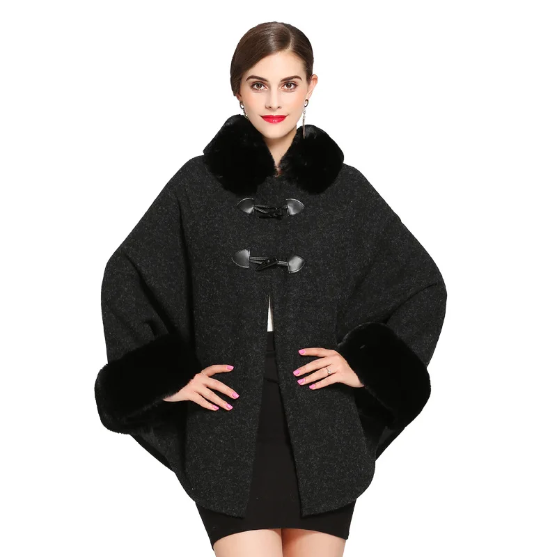 2018 Solid Women Faux Rabbit Fur Collar Cardigan Winter Warm Thick Long Batwing Sleeves Poncho Plus Size Ladies Hairy Coat
2018 Solid Women Faux Rabbit Fur Collar Cardigan Winter Warm Thick Long Batwing Sleeves Poncho Plus Size Ladies Hairy Coat