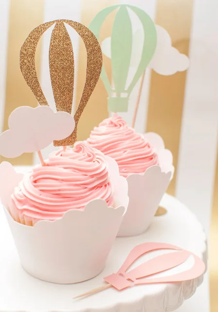 GLITTER Hot Air Balloon cloud cupcake toppers birthday Wedding Bridal baby Shower Engagement Party Bachelorette food picks
GLITTER Hot Air Balloon cloud cupcake toppers birthday Wedding Bridal baby Shower Engagement Party Bachelorette food picks