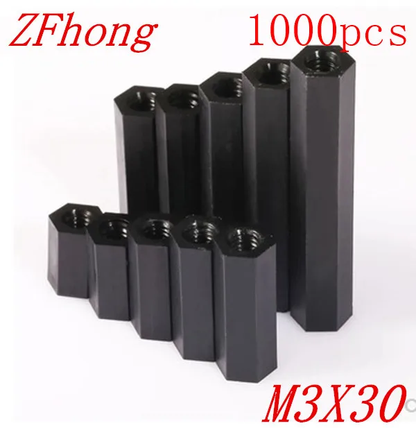 1000pcs/lot M3*30 M3 X 30 Black Nylon Plastic Standoff Spacer Female to Female double pass thread
1000pcs/lot M3*30 M3 X 30 Black Nylon Plastic Standoff Spacer Female to Female double pass thread