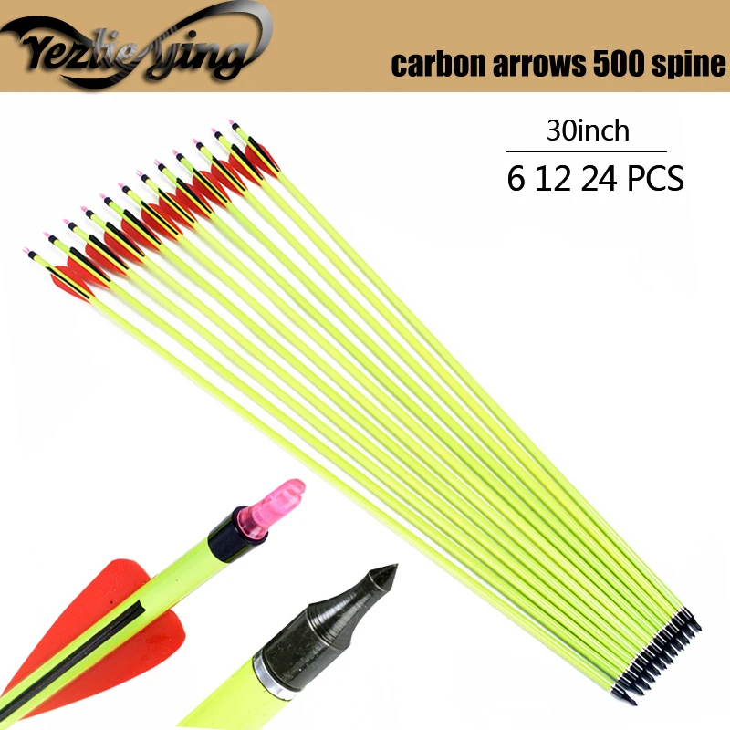 6/12/24PCS 30 Inch Archery Carbon Arrow Diameter 7.8 with Red/Black Feather Spine 500 Carbon Arrow for Hunting Bow for shooting
6/12/24PCS 30 Inch Archery Carbon Arrow Diameter 7.8 with Red/Black Feather Spine 500 Carbon Arrow for Hunting Bow for shooting