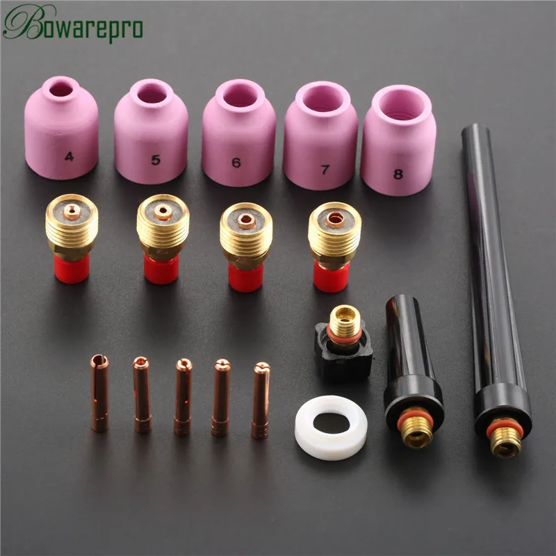 bowarepro 18PCS TIG Gas Lens Collet Body Kit Welding Torch For WP-9/20/25 PTA-9/20/25 41V24 Lanthanate Tungste TIG Back Cap
bowarepro 18PCS TIG Gas Lens Collet Body Kit Welding Torch For WP-9/20/25 PTA-9/20/25 41V24 Lanthanate Tungste TIG Back Cap