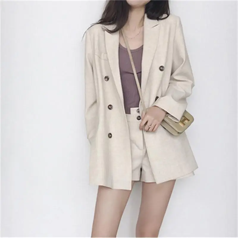 Fashion suit Women Summer New Leisure Korean version of loose cotton/linen small suit jacket shorts suit linen two-piece women
Fashion suit Women Summer New Leisure Korean version of loose cotton/linen small suit jacket shorts suit linen two-piece women