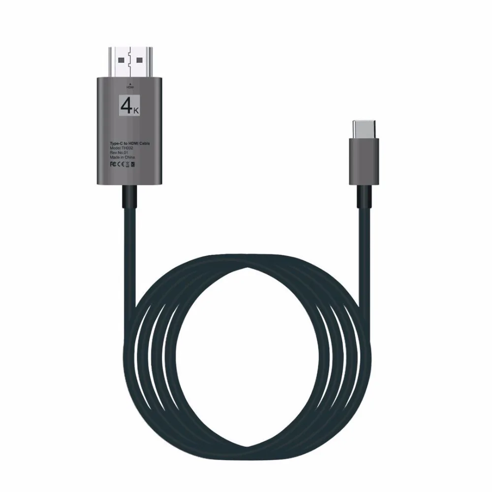 Фото Высокое качество USB 3 1 Тип C к HDMI кабель 4 К 1080 P адаптер для Macbook pro 2017 Chromebook