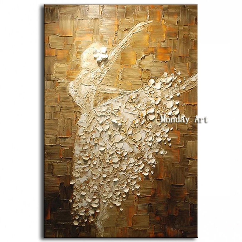Hand Painted Modern Ballet Dancer Picture Abstract Palette Knife Oil Painting Canvas Wall Art Home Decoratio For Living Room
Hand Painted Modern Ballet Dancer Picture Abstract Palette Knife Oil Painting Canvas Wall Art Home Decoratio For Living Room