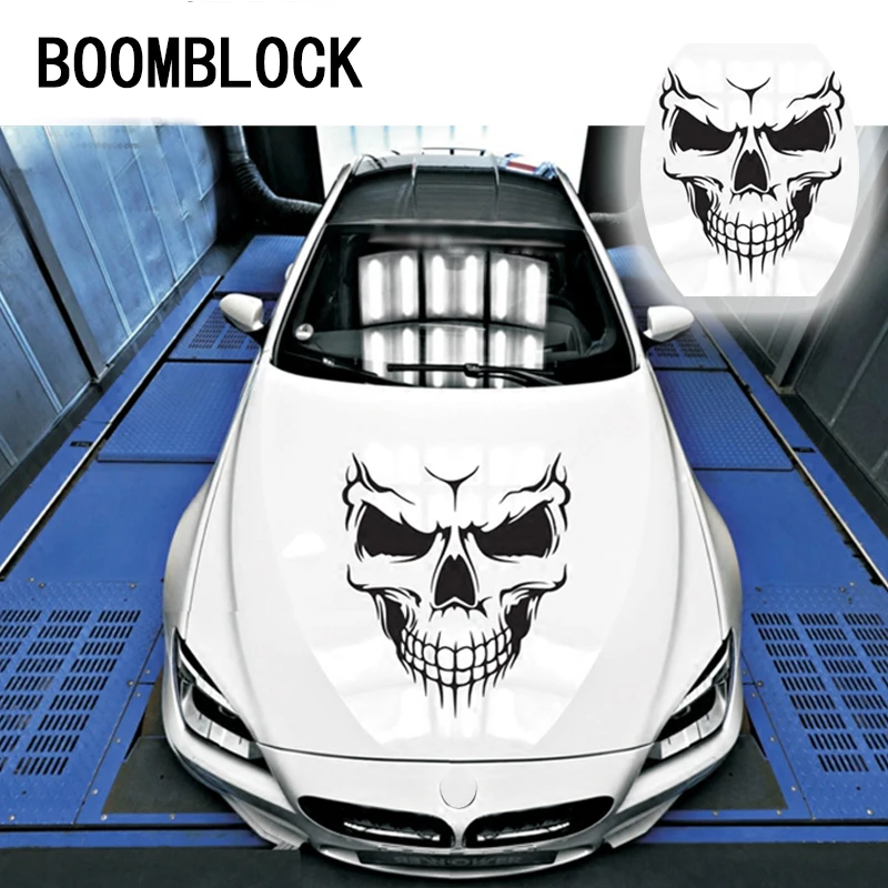 BOOMBLOCK 3 размера Автомобильная череп головка двигателя крышка двери окна наклейка