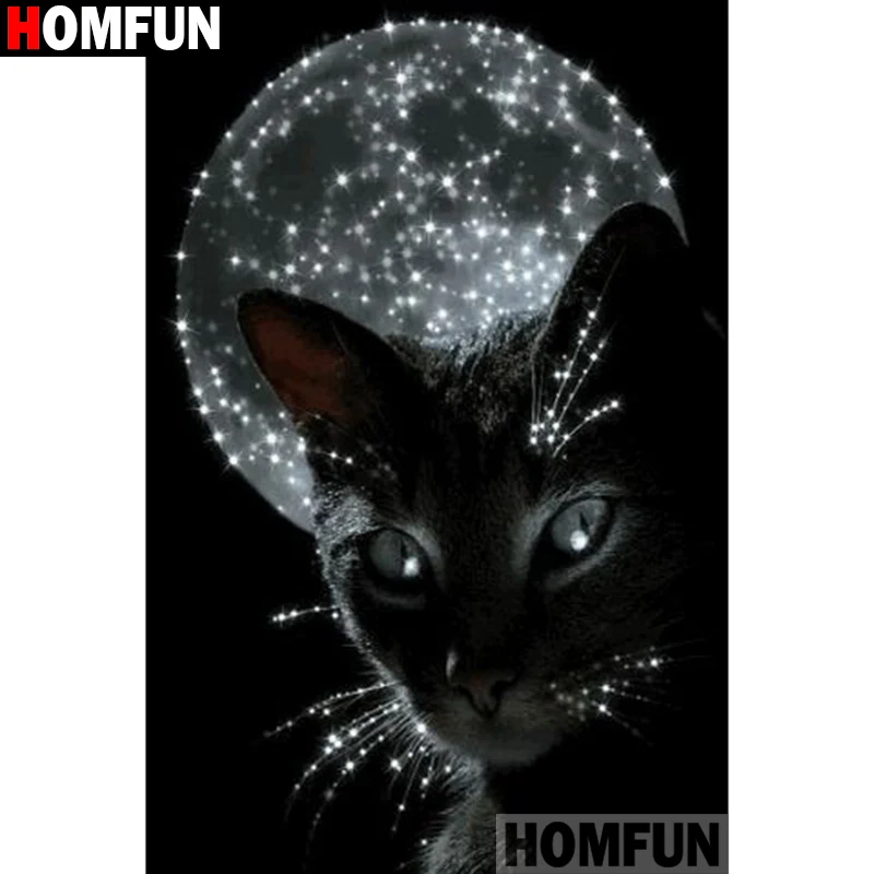 HOMFUN Full Square/Round Drill 5D DIY Diamond Painting "Black cat moon" 3D Diamond Embroidery Cross Stitch Home Decor A21355
HOMFUN Full Square/Round Drill 5D DIY Diamond Painting "Black cat moon" 3D Diamond Embroidery Cross Stitch Home Decor A21355