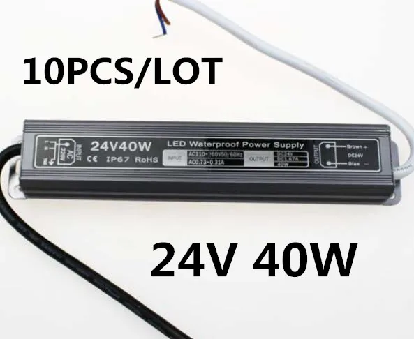 10 шт./лот DC 24 в 40 Вт Водонепроницаемый IP67 Светодиодный драйвер адаптер светодиодный трансформатор 1.66A зарядное устройство для светодиодов х...
10 шт./лот DC 24 в 40 Вт Водонепроницаемый IP67 Светодиодный драйвер адаптер светодиодный трансформатор 1.66A зарядное устройство для светодиодов х...