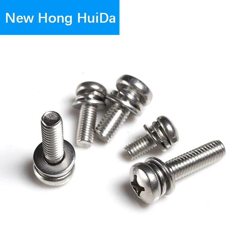 M2 M2.5 M3 M4 M5 M6 304Stainless Steel Phillips Pan Round Head Combination Machine Screw Metric Thread Sem Bolt With Washer
M2 M2.5 M3 M4 M5 M6 304Stainless Steel Phillips Pan Round Head Combination Machine Screw Metric Thread Sem Bolt With Washer