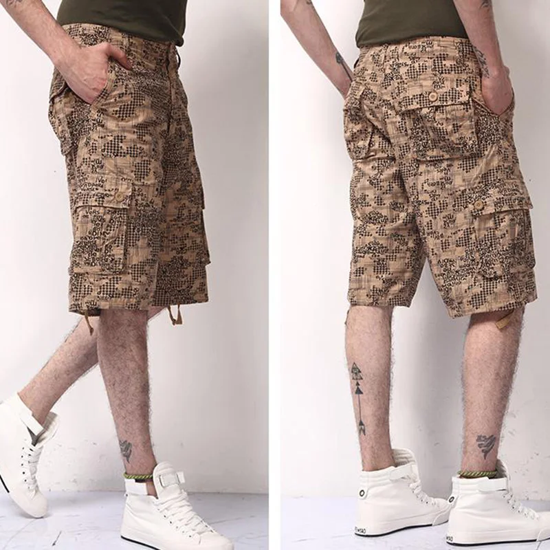Summer New Casual Shorts Men Knee Length High Quality Cotton Mens Shorts Outdoors Camouflage Cargo Shorts Ybermuda masculina
Summer New Casual Shorts Men Knee Length High Quality Cotton Mens Shorts Outdoors Camouflage Cargo Shorts Ybermuda masculina