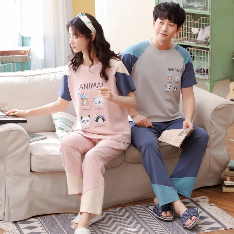 Women and men 2019 summer new style Korean cotton short sleeve trousers casual and comfortable two piece pajama sets pajamas
Women and men 2019 summer new style Korean cotton short sleeve trousers casual and comfortable two piece pajama sets pajamas