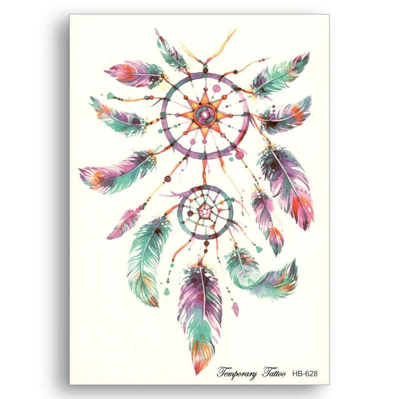 Water Transfer Fake tattoos Disposable Waterproof Temporary Stickers Colour Beauty dreamcatcher dream catcher Sexy cool Body Art
Water Transfer Fake tattoos Disposable Waterproof Temporary Stickers Colour Beauty dreamcatcher dream catcher Sexy cool Body Art