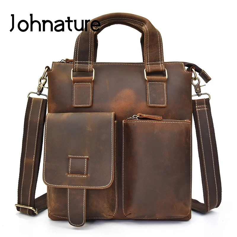 Johnature 2021 New Vintage Men Casual Tote Solid Handbags Crazy Horse Leather Briefcase Shoulder&Crossbody Bags Commuter Bag
Johnature 2021 New Vintage Men Casual Tote Solid Handbags Crazy Horse Leather Briefcase Shoulder&Crossbody Bags Commuter Bag