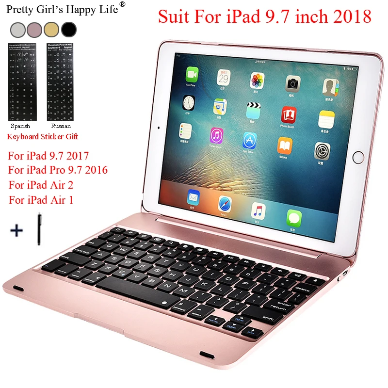 Для iPad 2018 9,7 чехол клавиатура беспроводной Bluetooth тонкий металлический сплав для iPad 9,7 2017 планшет откидной Чехол-подставка для iPad Air 2 + ручка
Для iPad 2018 9,7 чехол клавиатура беспроводной Bluetooth тонкий металлический сплав для iPad 9,7 2017 планшет откидной Чехол-подставка для iPad Air 2 + ручка