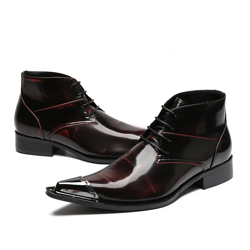 British Style Leather Men's Pointed Metal Pointed Men's Dress Fashion Handmade Men's Increased Modis Boots
British Style Leather Men's Pointed Metal Pointed Men's Dress Fashion Handmade Men's Increased Modis Boots