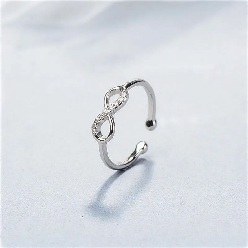 New Fashion Exquisite Silver Plated Jewelry Creative Love Beautiful 8 Shaped Temperament Crystal Opening Rings R225
New Fashion Exquisite Silver Plated Jewelry Creative Love Beautiful 8 Shaped Temperament Crystal Opening Rings R225