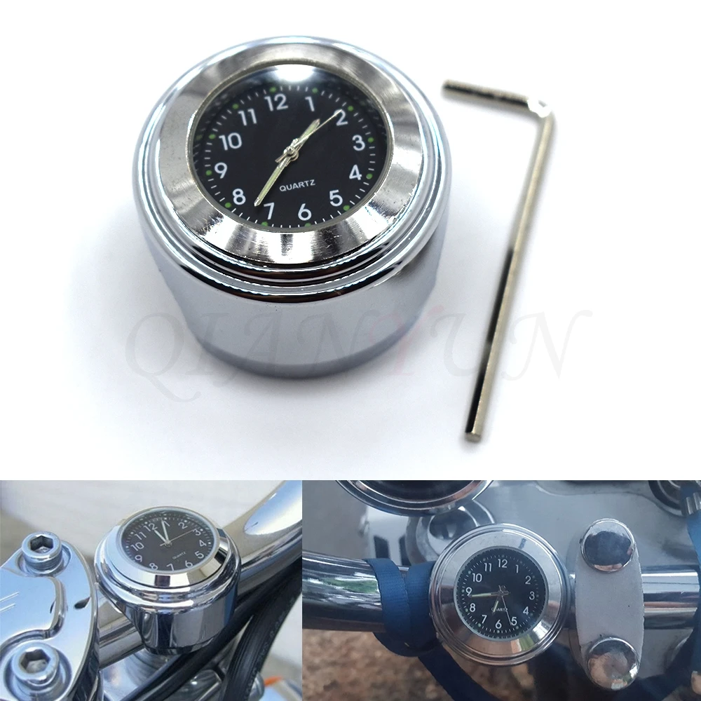 7/8" Adjustable Chrome Motorcycle Handlebar Mount Quartz Clock Watch Horologe Dial For HONDA PCX 125/150 PCX125 PCX150
7/8" Adjustable Chrome Motorcycle Handlebar Mount Quartz Clock Watch Horologe Dial For HONDA PCX 125/150 PCX125 PCX150