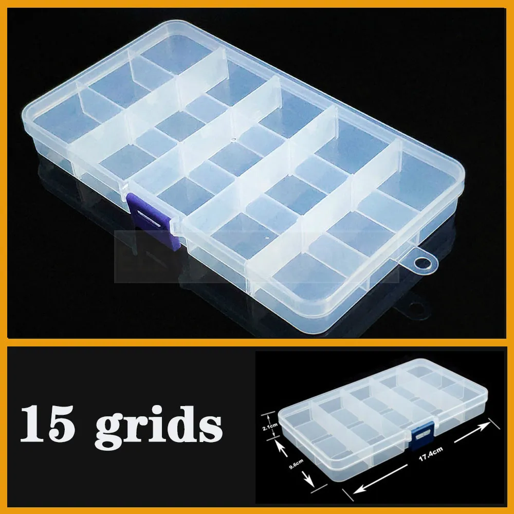 Plastic Storage Box Practical Adjustable 10/15/18 Compartment Jewelry Earring Bead Screw Holder Case Display Organizer Container
Plastic Storage Box Practical Adjustable 10/15/18 Compartment Jewelry Earring Bead Screw Holder Case Display Organizer Container