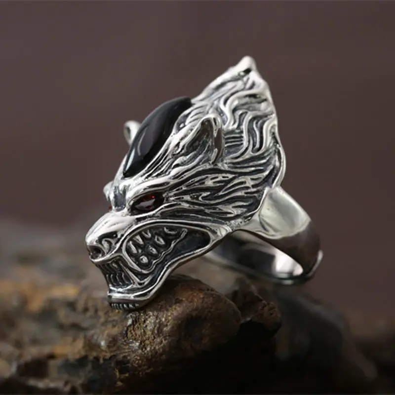 Gothic Silver 925 Wolf Wide Band Finger Rings Men Top Craft Cool 925 Sterling Silver Jewelry Men Thai Silver Ring Free Box Gifts
Gothic Silver 925 Wolf Wide Band Finger Rings Men Top Craft Cool 925 Sterling Silver Jewelry Men Thai Silver Ring Free Box Gifts
